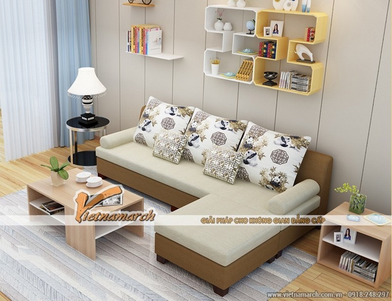 Mẫu sofa góc cho phòng khách nhỏ hẹp kiểu dáng đơn giản, hiện đại giá rẻ