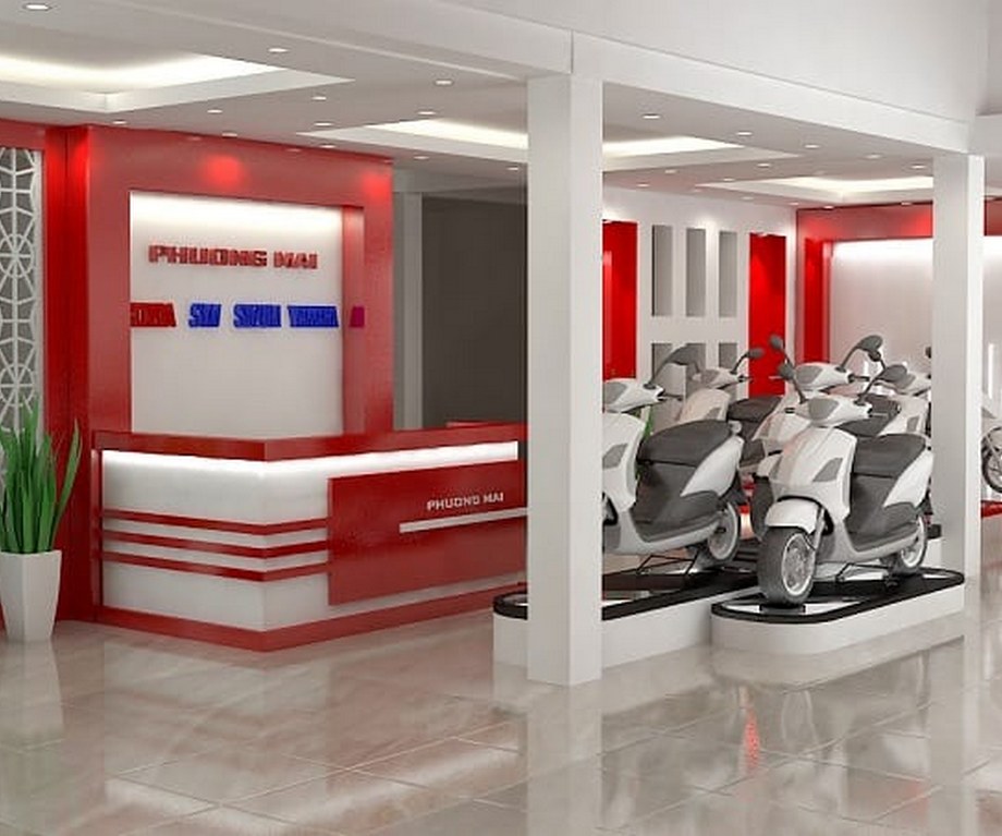 Tham khảo mẫu showroom xe máy có khu vực tư vấn khách hàng