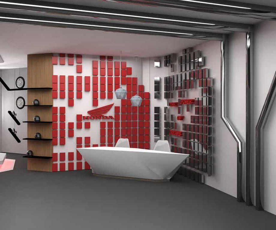 Tham khảo mẫu showroom xe máy có khu vực tư vấn khách hàng