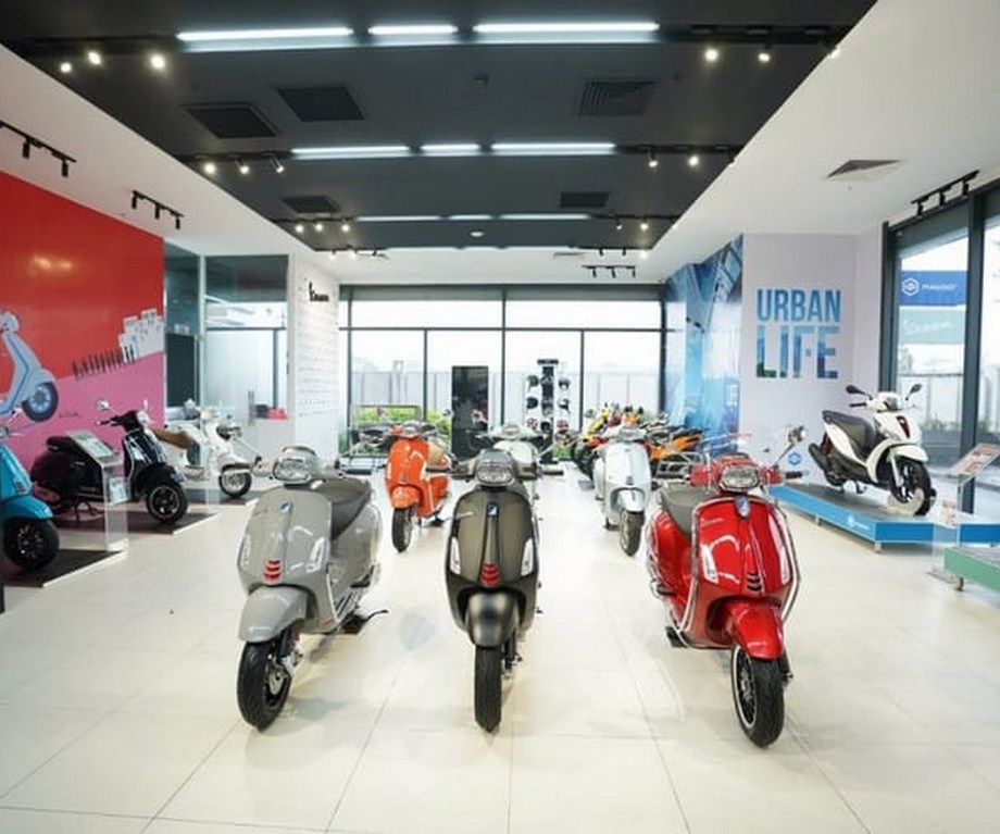 Tư vấn thiết kế showroom xe máy với không gian rộng rãi