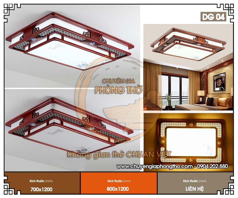 Đèn led ốp trần phòng thờ DG04 hiện đại