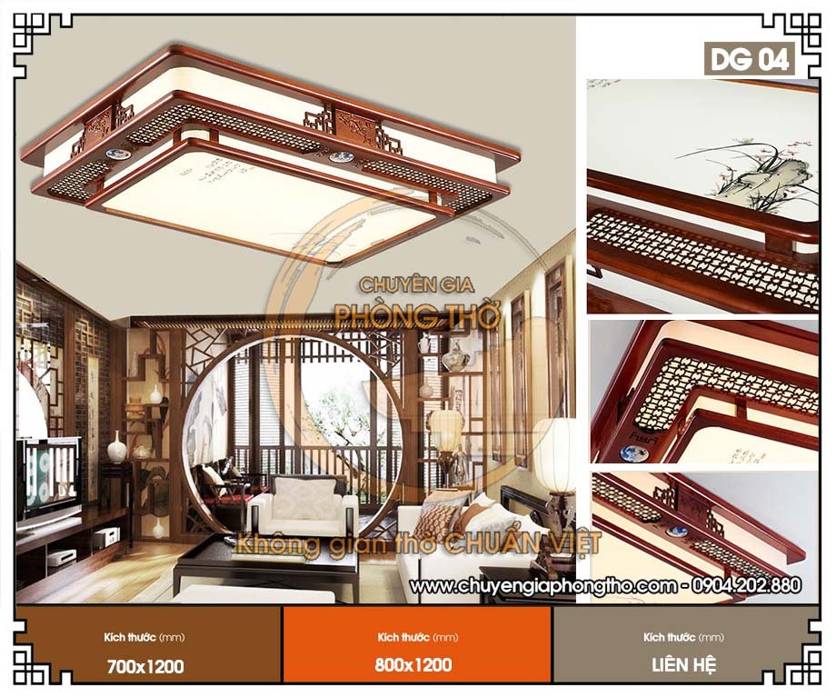 Đèn led ốp trần phòng thờ DG04 hiện đại