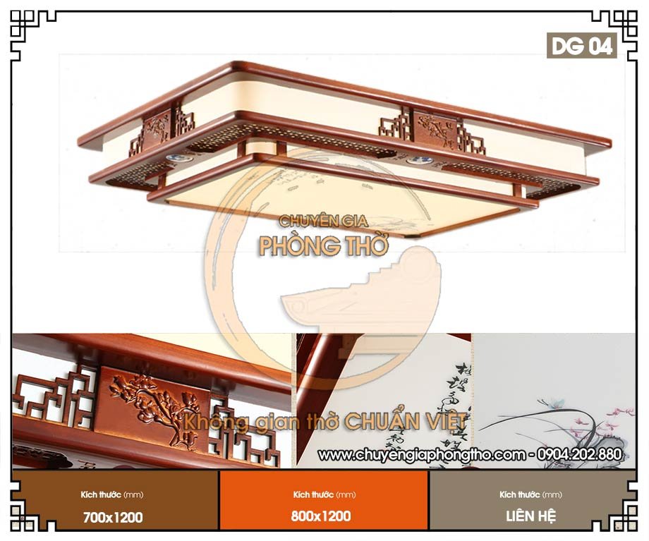Đèn led ốp trần phòng thờ DG04 hiện đại