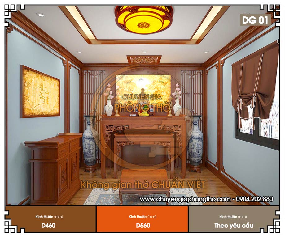 Đèn mâm ốp trần phòng thờ DG01