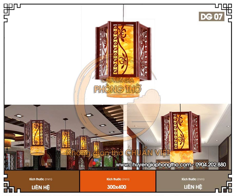 Đèn thả trần phòng thờ DG07 mang nhiều tài lộc