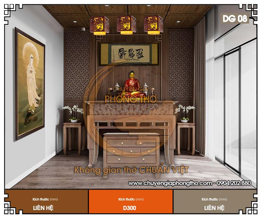 Mẫu đèn thả trang trí phòng thờ DG08