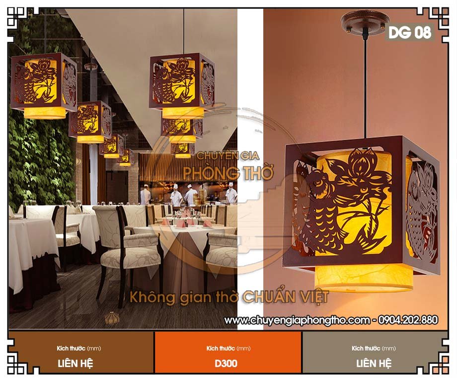 Mẫu đèn thả trang trí phòng thờ DG08