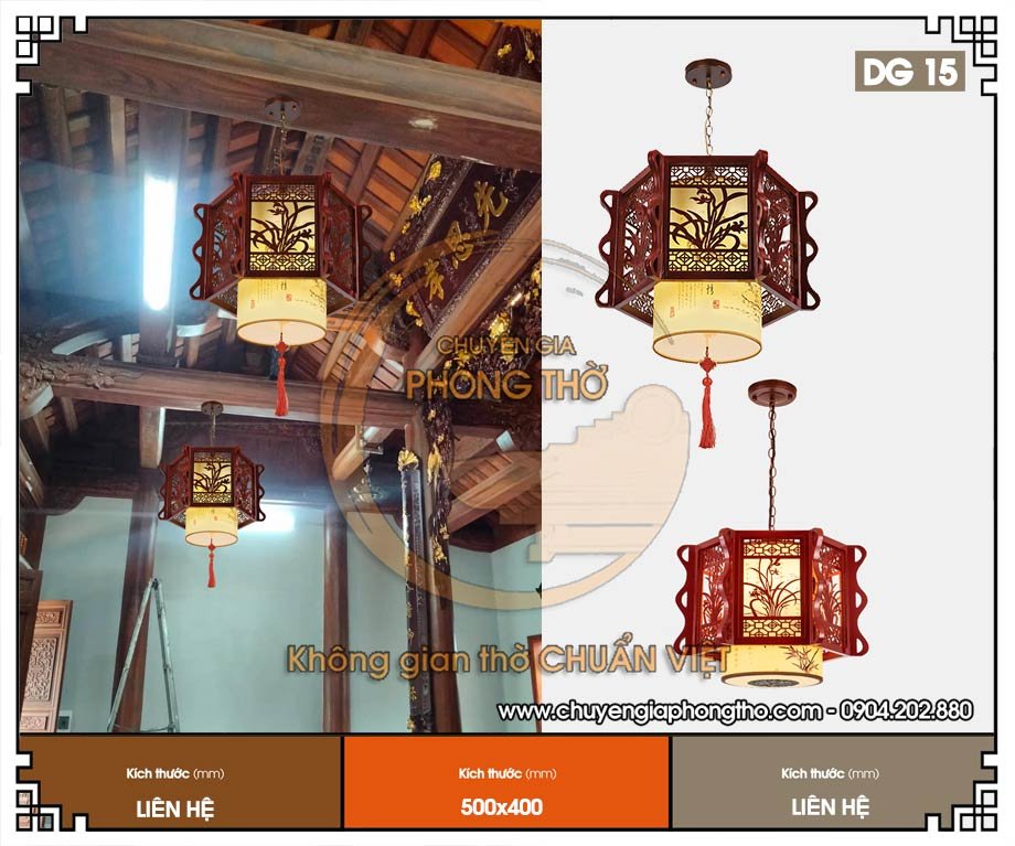 Đèn thả trần trang trí phòng thờ DG15