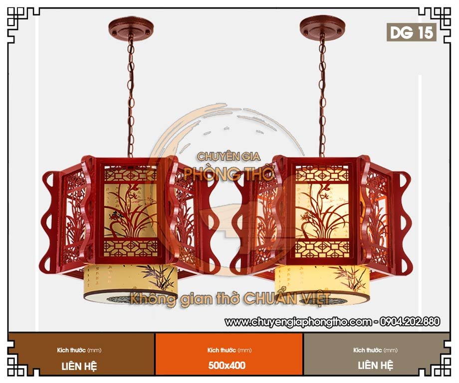 Đèn thả trần trang trí phòng thờ DG15