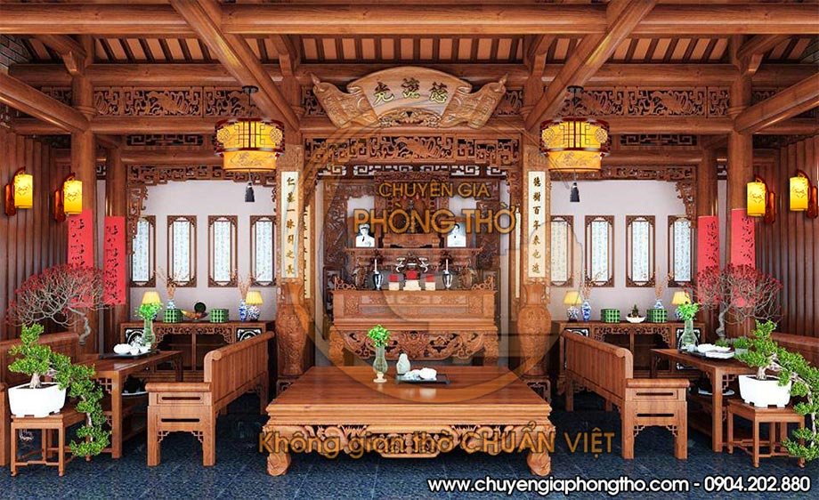 Mẫu đèn lồng cổ điển cho phòng thờ DG14