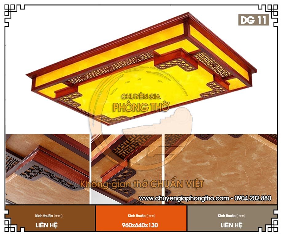 Mẫu đèn ốp trần chữ nhật DG11 hiện đại