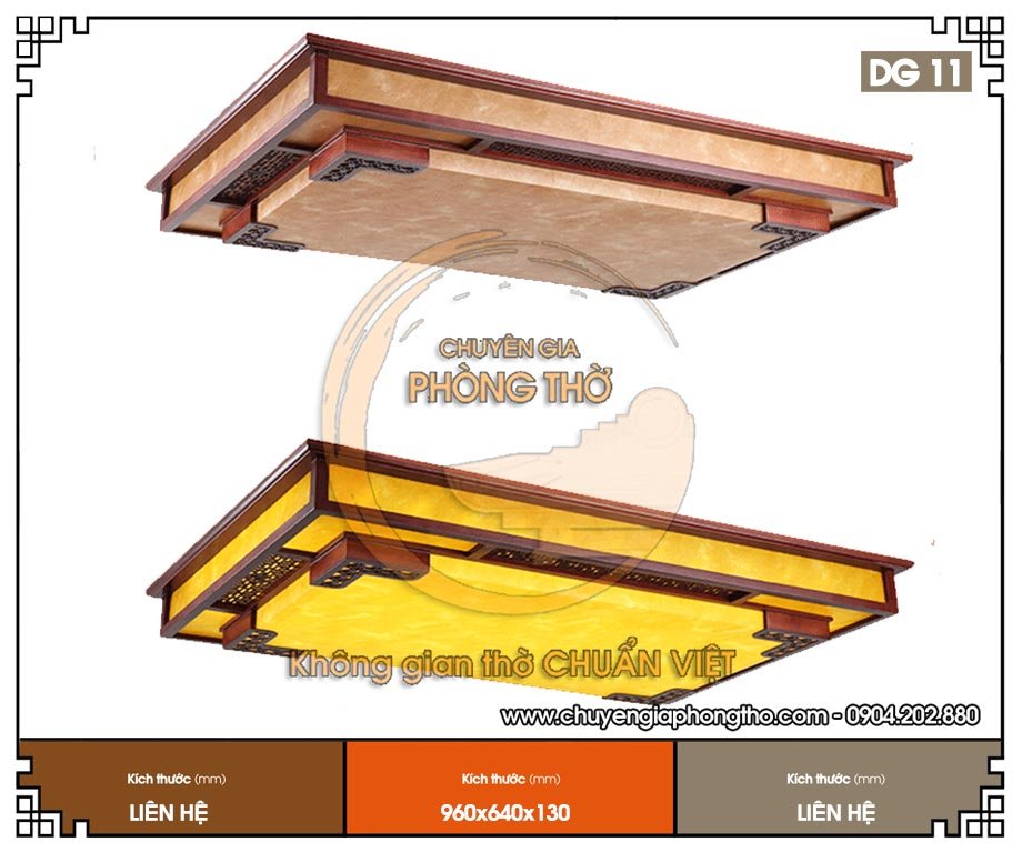 Mẫu đèn ốp trần chữ nhật DG11 hiện đại