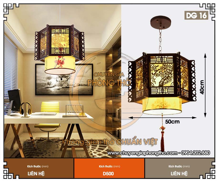 Đèn lồng phòng thờ DG16 trang trí phòng thờ