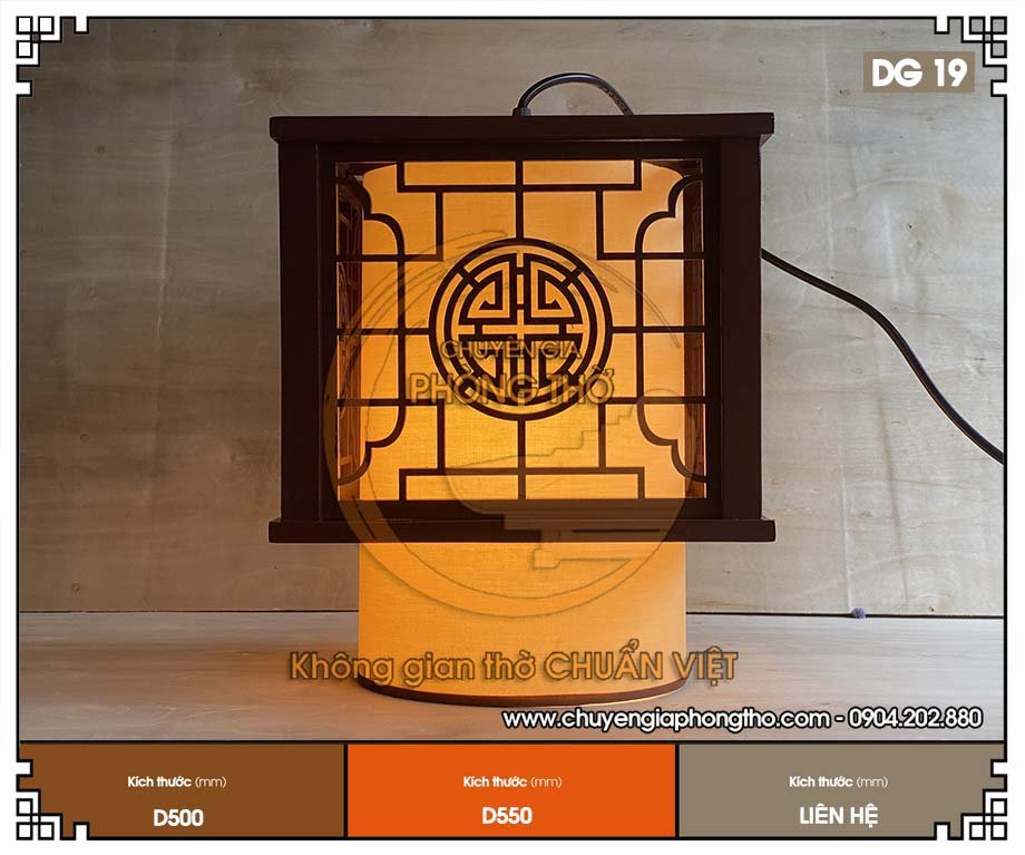 Đèn thả trần chữ Thọ DG19 cho không gian phòng thờ