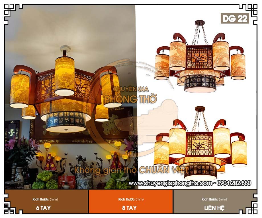 Mẫu đèn trang trí nhà gỗ DG22 cao cấp