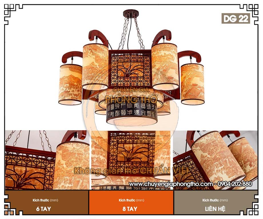 Mẫu đèn trang trí nhà gỗ DG22 cao cấp