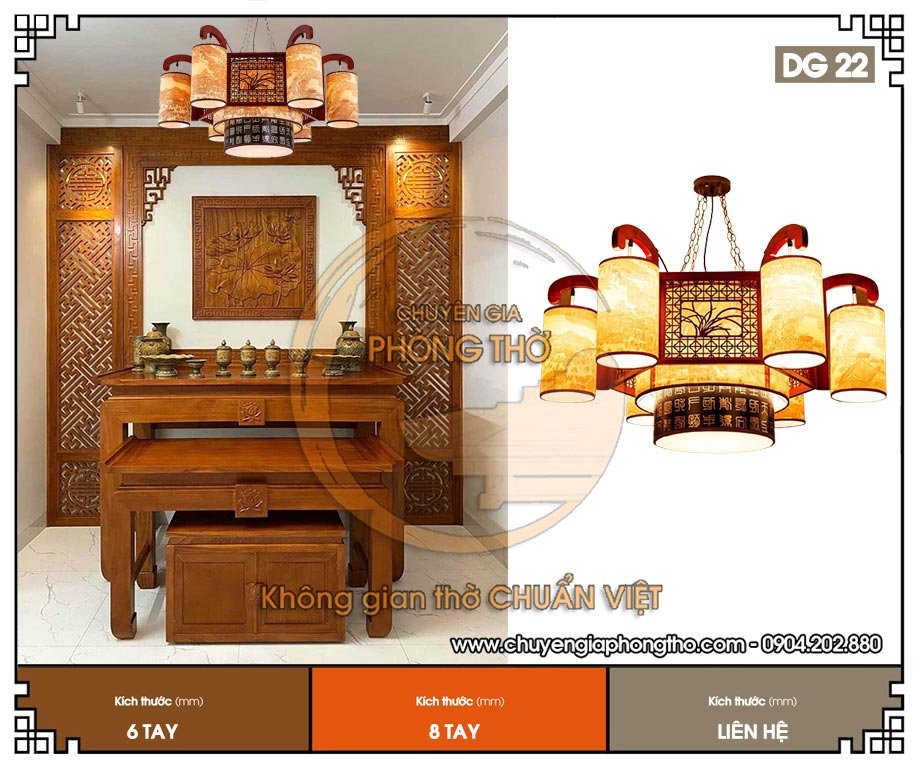 Mẫu đèn trang trí nhà gỗ DG22 cao cấp