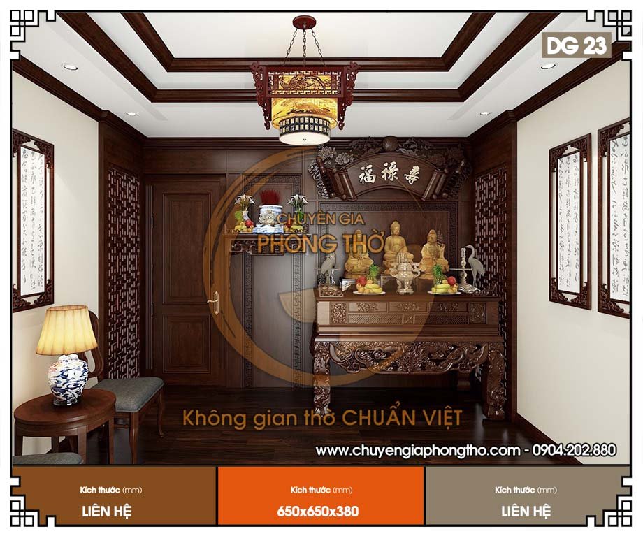 Mẫu đèn trang trí nhà thờ họ DG23 đẹp sang trọng
