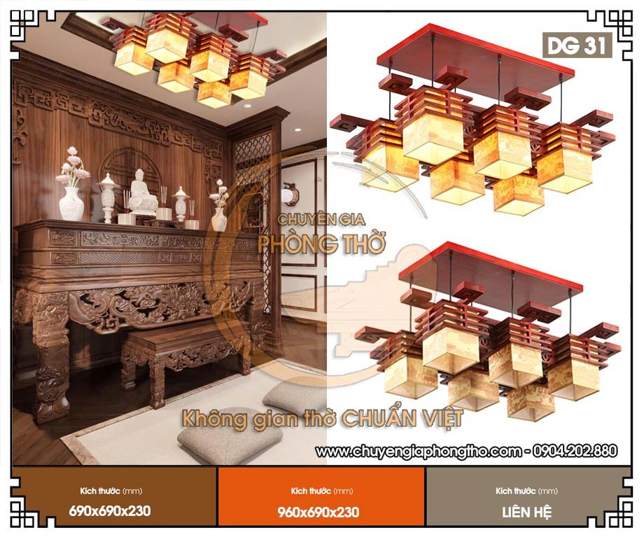 Mẫu đèn decor nhà gỗ DG31 bền, sang trọng