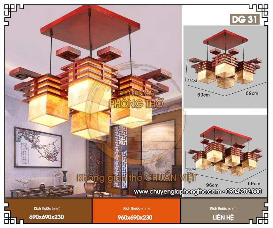 Mẫu đèn decor nhà gỗ DG31 bền, sang trọng