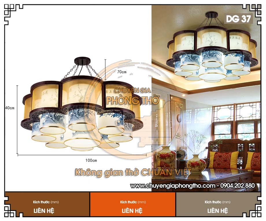 Đèn trang trí phòng thờ biệt thự DG37