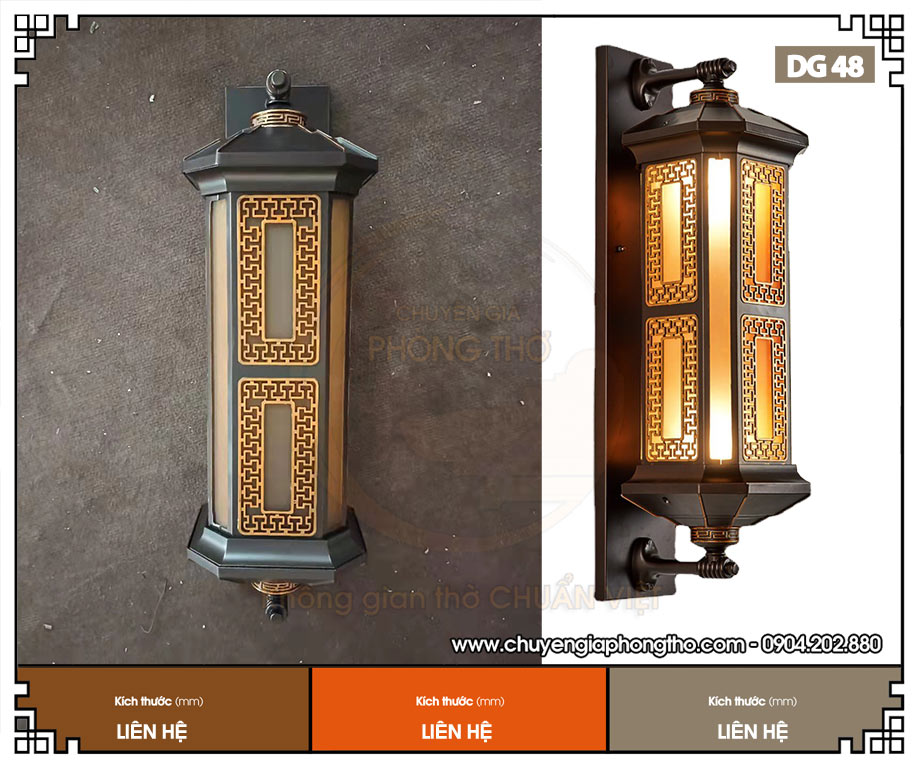 Mẫu đèn trang trí cột cổng DG48 sang trọng, hiện đại