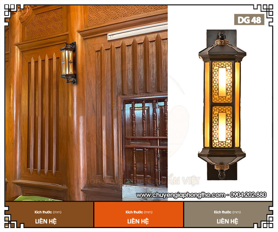 Mẫu đèn trang trí cột cổng DG48 sang trọng, hiện đại