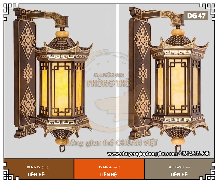 Đèn cổng nhà gỗ DG47 sang trọng, chống nước