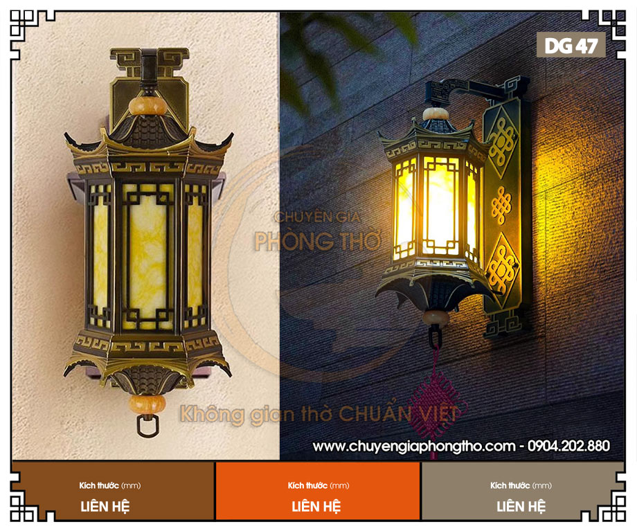 Đèn cổng nhà gỗ DG47 sang trọng, chống nước