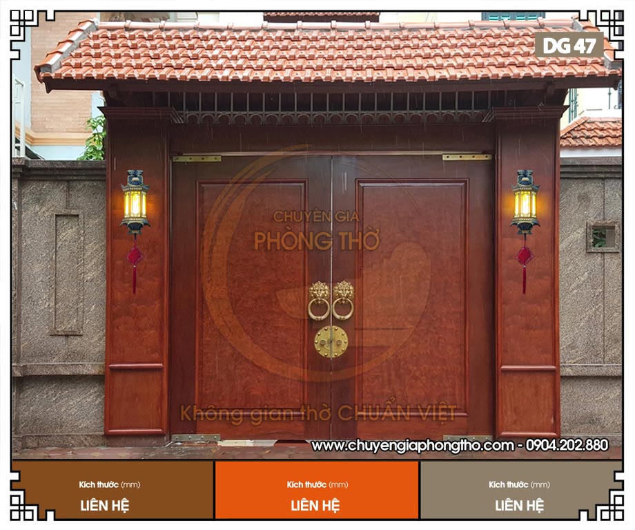 Đèn cổng nhà gỗ DG47 sang trọng, chống nước