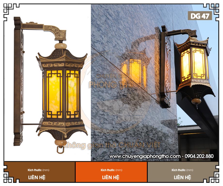 Đèn cổng nhà gỗ DG47 sang trọng, chống nước