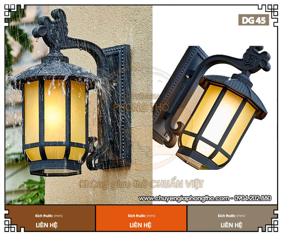 Đèn gắn cổng ngoài trời chống nước DG45 Đèn gắn cổng ngoài trời chống nước DG45