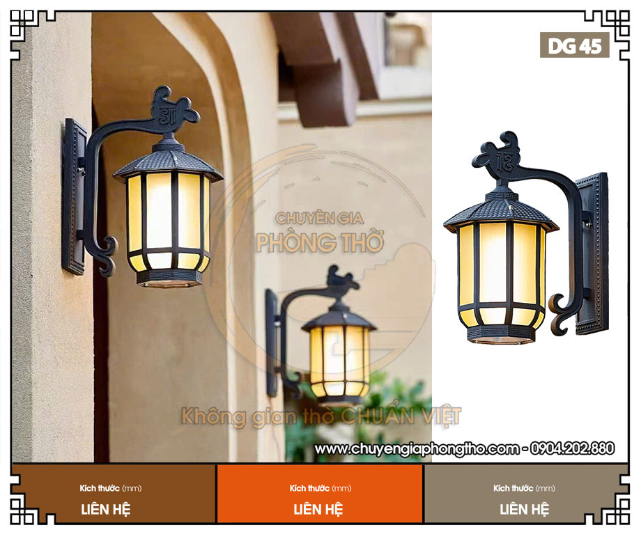 Đèn gắn cổng ngoài trời chống nước DG45