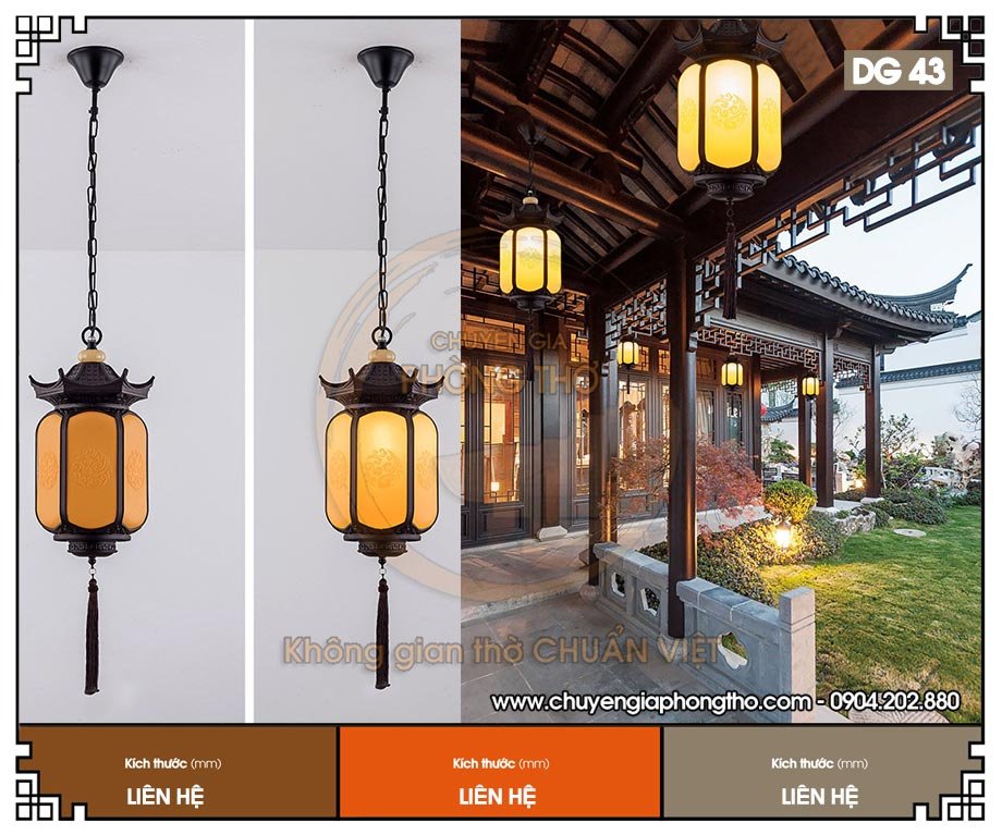 Mẫu đèn treo trần hiên nhà thờ họ DG43
