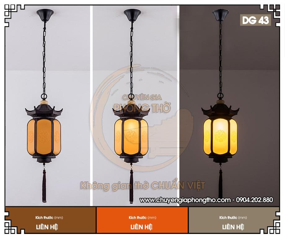 Mẫu đèn treo trần hiên nhà thờ họ DG43