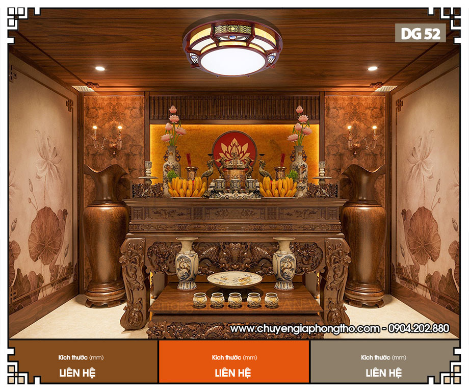Đèn ốp trần phòng thờ hình tròn DG52