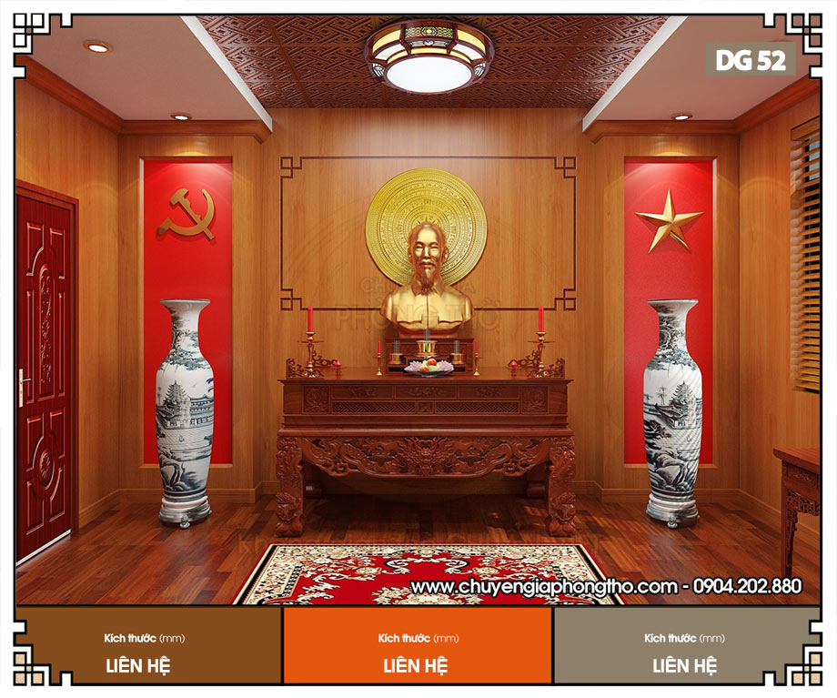Đèn ốp trần phòng thờ hình tròn DG52