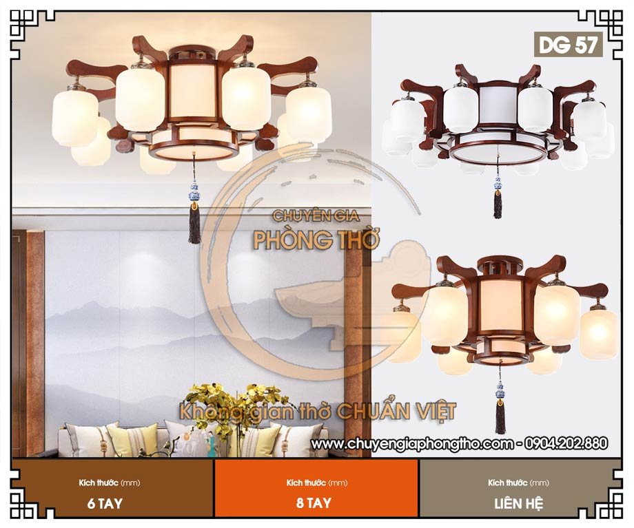 Đèn phòng thờ treo trần DG57 đẹp, bền, giá tốt nhất