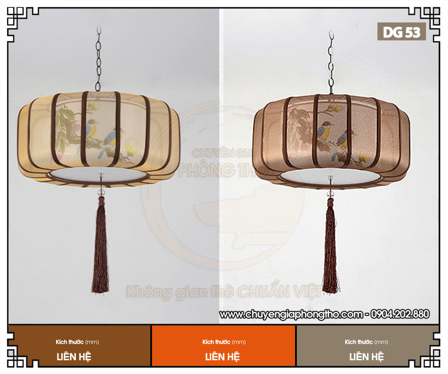 Mẫu đèn treo trần phòng thờ DG53 chuẩn phong thủy