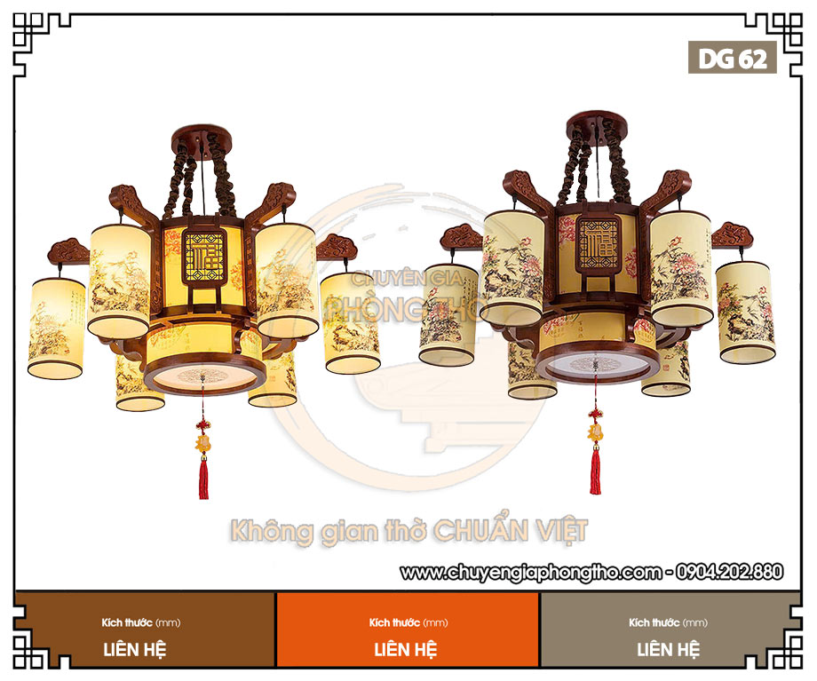 Đèn gỗ treo nhà thờ họ DG62 giá tốt nhất