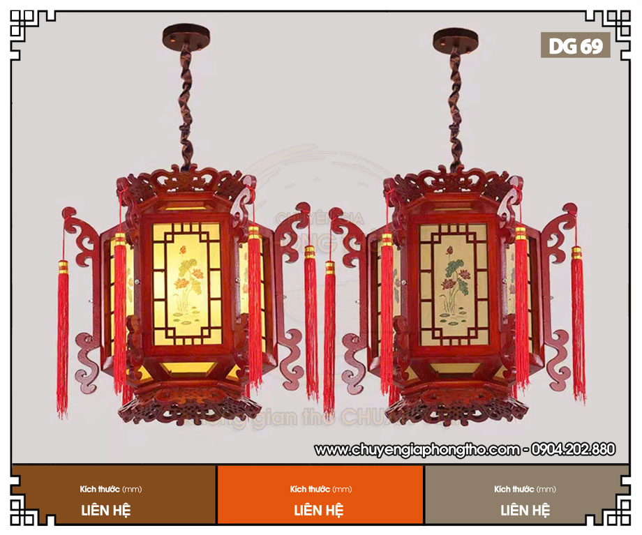 Đèn lồng treo mái hiên DG69 cho phòng thờ