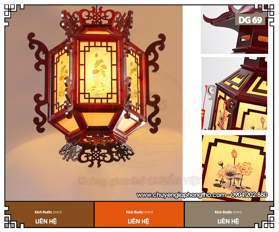 Đèn lồng treo mái hiên DG69 cho phòng thờ