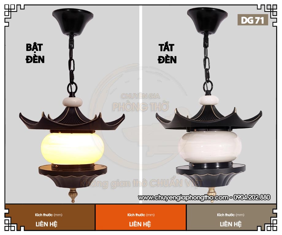 Đèn treo hiên ngoài trời chống nước DG71