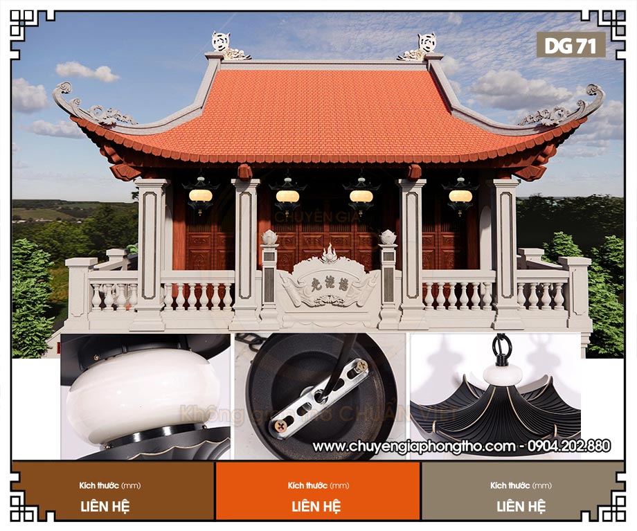 Đèn treo hiên ngoài trời chống nước DG71