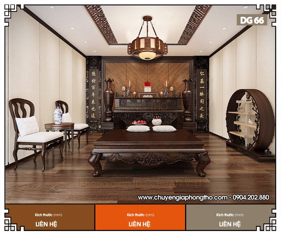 Mẫu đèn treo trần nhà gỗ DG66 cao cấp