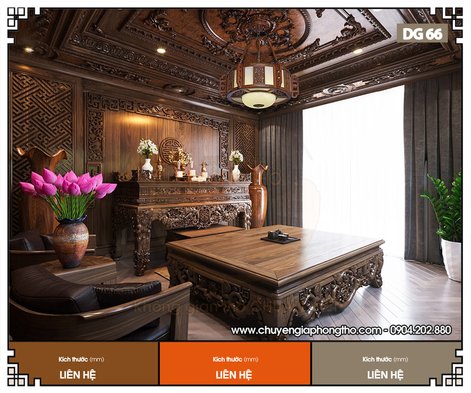 Mẫu đèn treo trần nhà gỗ DG66 cao cấp