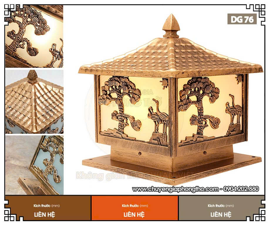 Đèn trụ cổng tùng hạc diên niên DG76
