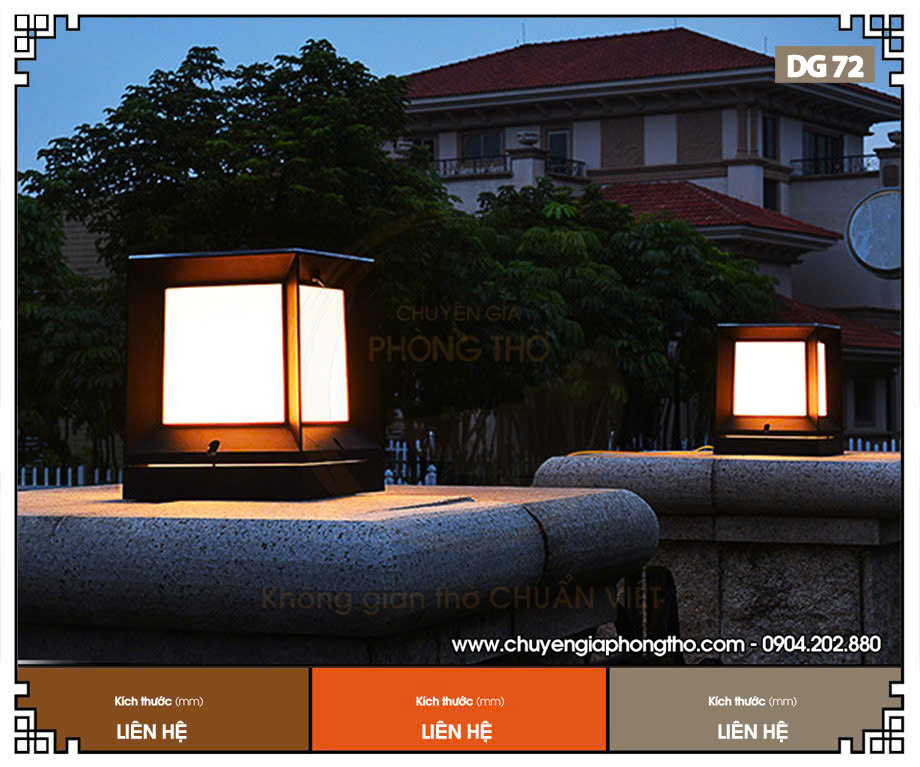 Mẫu đèn cổng rào nhà thờ họ DG72 hiện đại nhất