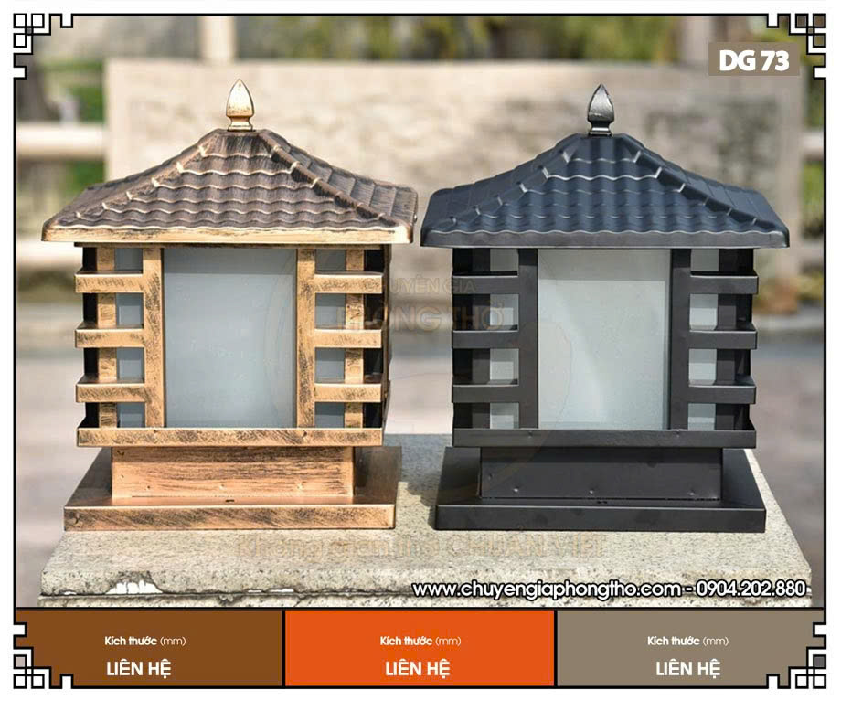 Mẫu đèn trụ cổng mái Nhật DG73 sang trọng