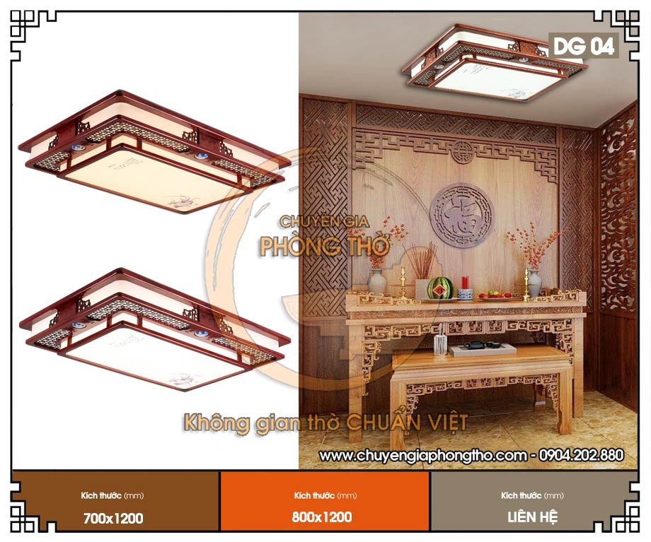 Đèn led ốp trần phòng thờ DG04 hiện đại